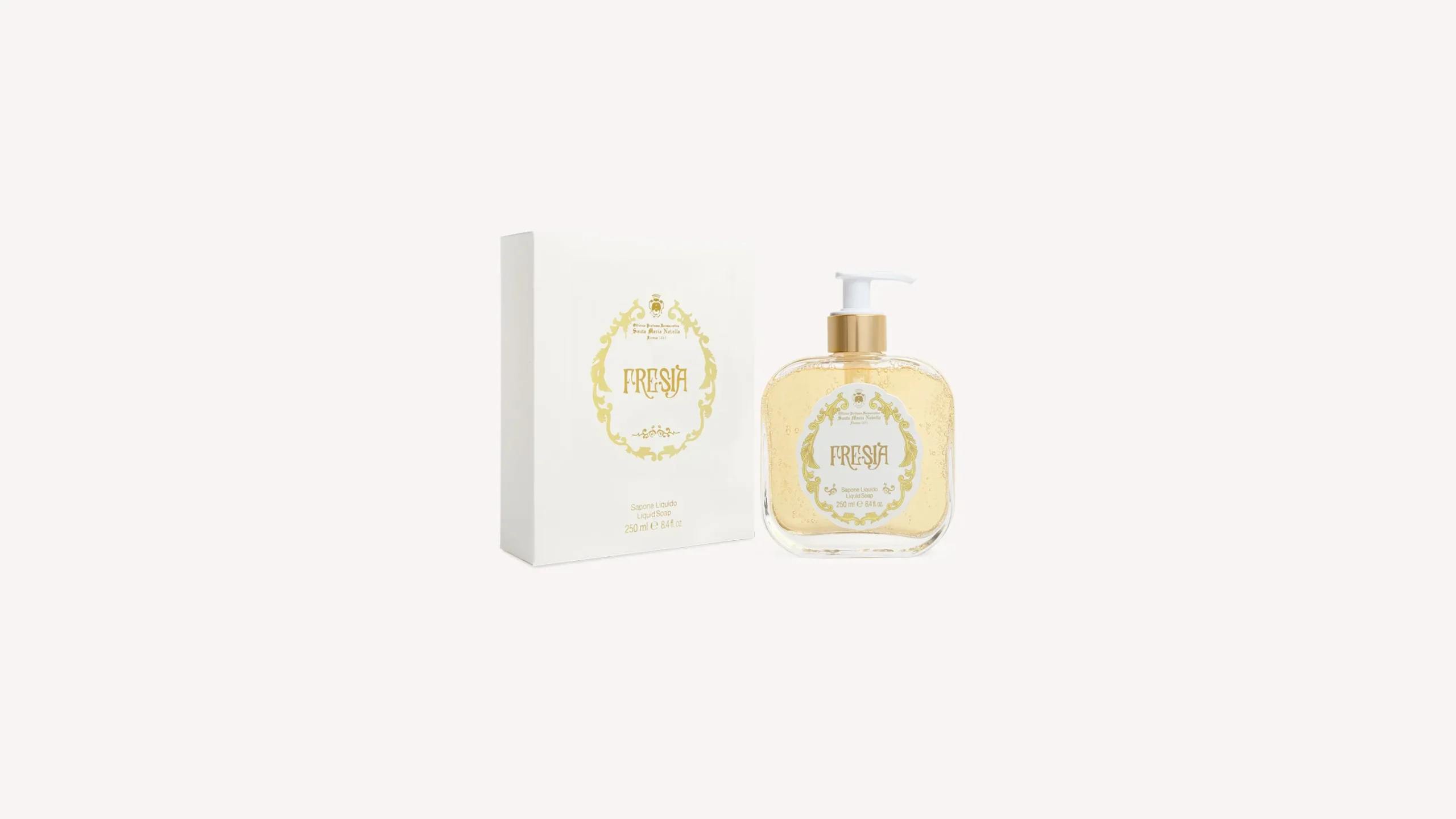 fresia_liquid_soap_2.webp Santa Maria Novella Liquid Soaps | Discover More>Fresia Liquid Soap